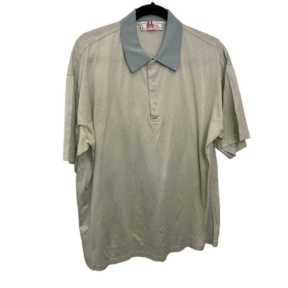 888 Collection Men's Short Sleeve Polo Shirt Green Size XXL